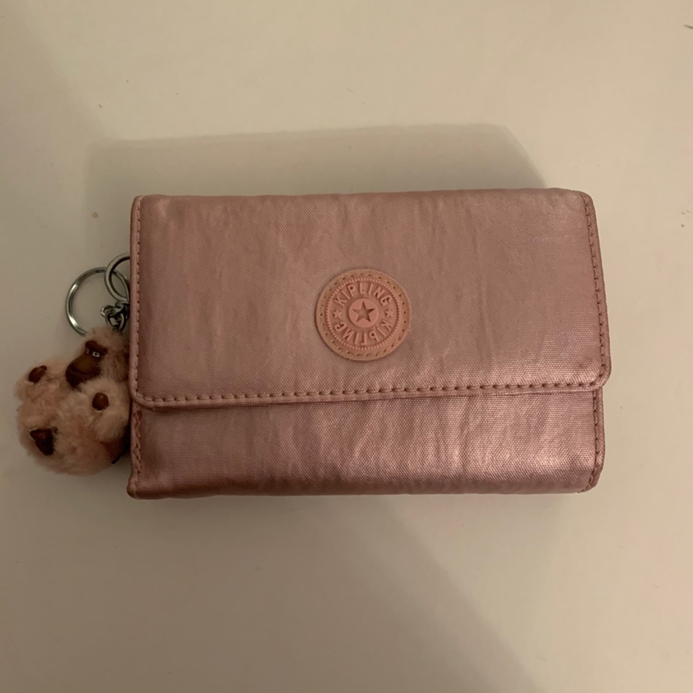 rose gold kipling wallet